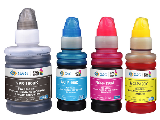 En este momento estás viendo Botellas Tinta Canon GI190 / G3100 / G4100 / G2100