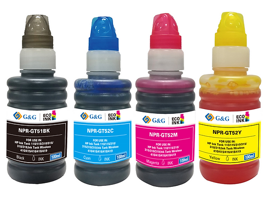 En este momento estás viendo Botellas Tinta HP GT52 / GT53 / GT51