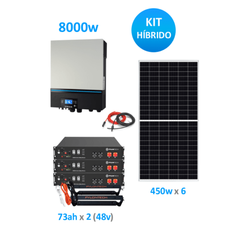 Kit Solar Autónomo Hogar 8000w Híbrido base