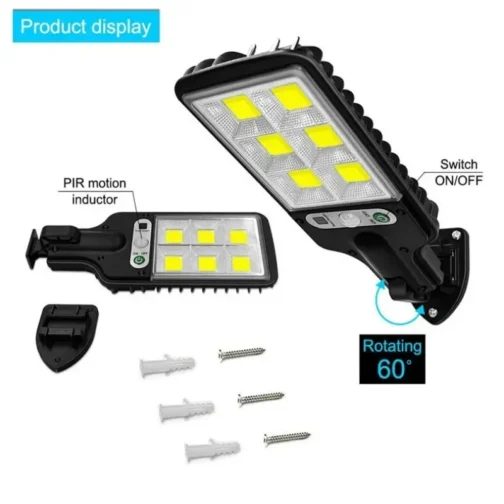 Potente lampara LED Solar de pared para patio, 3 modos, detección de movimiento humano, jardín, terraza, puerta de garaje, alumbrado público - Imagen 6